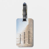 Étiquette À Bagage Champ de maïs en partie moissonné (Dos Vertical)