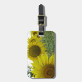Étiquette À Bagage Champ de tournesol Bagage Balise avec bracelet en  (Devant Vertical)