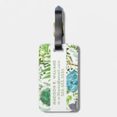 Étiquette À Bagage Champ I Succulent (Dos Vertical)