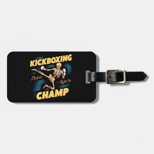 Étiquette À Bagage Champ Kickboxing (Devant horizontal)