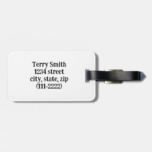 Étiquette À Bagage Champignon funky (Dos horizontal)