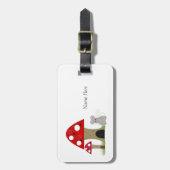 Étiquette À Bagage Champignons avec petite souris (Devant Vertical)