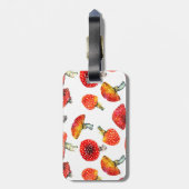 Étiquette À Bagage Champignons d'aquarelle motif de chute (Dos Vertical)