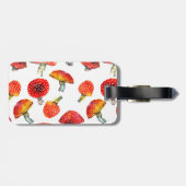 Étiquette À Bagage Champignons d'aquarelle motif de chute (Dos horizontal)