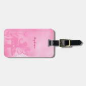 Étiquette À Bagage Champignons et fleurs de fée mignons (Devant horizontal)