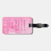 Étiquette À Bagage Champignons et fleurs de fée mignons (Dos horizontal)