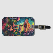 Étiquette À Bagage Champignons psychédéliques Oeuvre funky (Devant Horizontal)