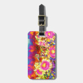 Étiquette À Bagage Champs de tournesol (Devant Vertical)