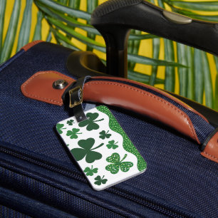 Étiquette À Bagage Chanceux Shamrocks