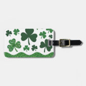 Étiquette À Bagage Chanceux Shamrocks (Devant horizontal)