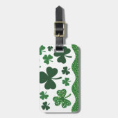 Étiquette À Bagage Chanceux Shamrocks (Devant Vertical)
