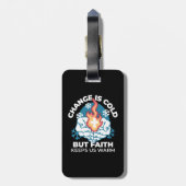 Étiquette À Bagage Changement du froid, Feu de foi - Chrétien motivat (Dos Vertical)