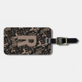 Étiquette À Bagage Changer initial, Ajouter (supprimer) Nom, Jazz Mus (Devant horizontal)