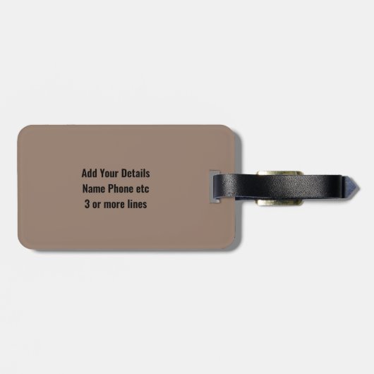 Étiquette À Bagage Changer l'initiale, Ajouter (supprimer) Nom, Musiq (Dos horizontal)