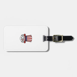 Étiquette À Bagage Chapeau haut de forme à l'envers patriotique dessi