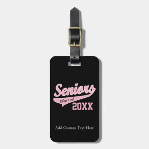 Étiquette À Bagage Chaque année, niveau supérieur Pink/Black Graduati