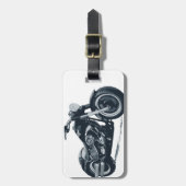 Étiquette À Bagage Chaque garçon aime une grosse moto américaine (Devant Vertical)