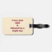 Étiquette À Bagage Chaque nuit sombre (Dos horizontal)