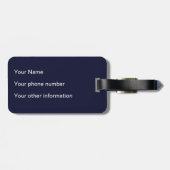 Étiquette À Bagage Chardon écossais sur tarte foncée Nom personnalisé (Dos horizontal)