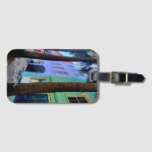 Étiquette À Bagage Charleston Caroline du Sud Voyage Rainbow Row (Devant Horizontal)