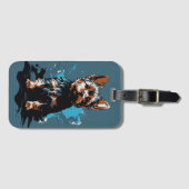 Étiquette À Bagage Charme mettant en valeur le Yorkshire Terrier (Devant Horizontal)