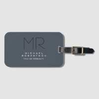 Charme Moderne Monogramme Gris Propre
