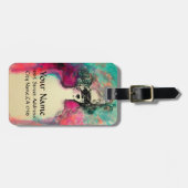 Étiquette À Bagage CHARME MONOGRAM / Beauté mystérieuse avec masque (Devant horizontal)