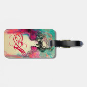 Étiquette À Bagage CHARME MONOGRAM / Beauté mystérieuse avec masque (Dos horizontal)