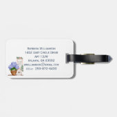 Étiquette À Bagage Charming Gardener Floral Prénom (Dos horizontal)