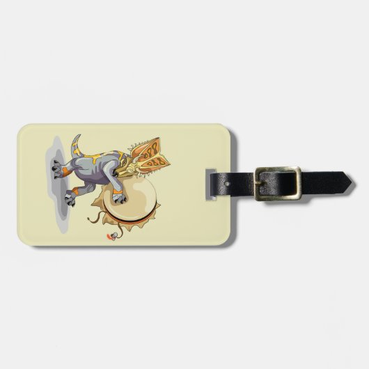 Étiquette À Bagage Chasmosaurus Dansant Un Rituel De Shaman (Devant horizontal)
