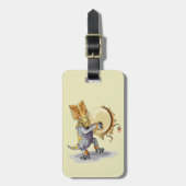 Étiquette À Bagage Chasmosaurus Dansant Un Rituel De Shaman (Devant Vertical)