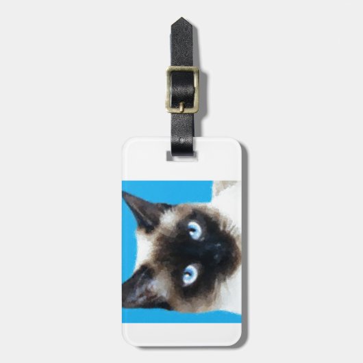 Étiquette À Bagage Chat 1 (Devant Vertical)