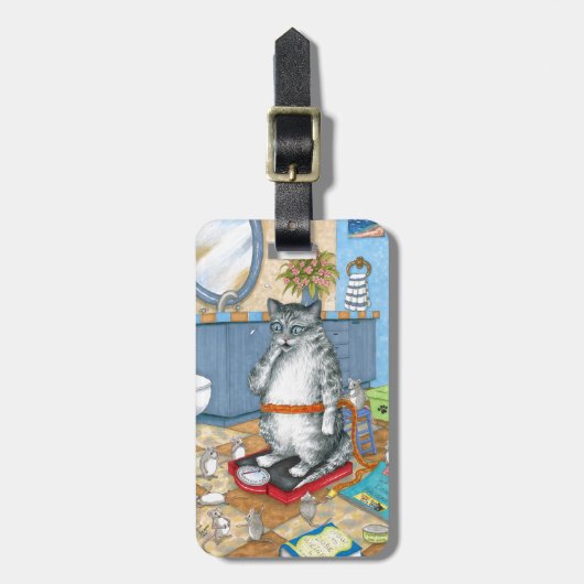 Étiquette À Bagage Chat 579 (Devant Vertical)