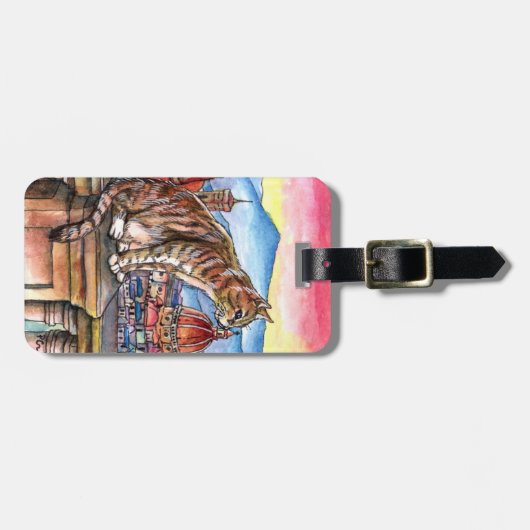 Étiquette À Bagage Chat à Florence (Devant horizontal)