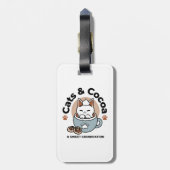 Étiquette À Bagage Chat adorable en Mug Conception de vacances - Chat (Dos Vertical)