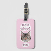 Étiquette À Bagage Chat agacé (Devant Vertical)