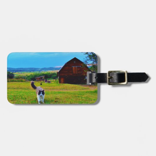 Étiquette À Bagage Chat avec Barnes (Devant horizontal)