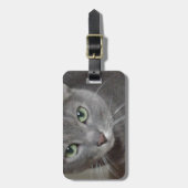 Étiquette À Bagage Chat bleu russe (Devant Vertical)