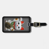 Étiquette À Bagage Chat chanceux (Devant horizontal)