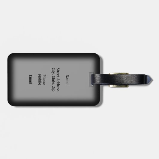 Étiquette À Bagage Chat chanceux (Dos horizontal)