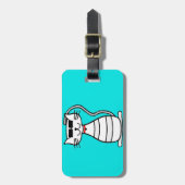 Étiquette À Bagage Chat cool avec lunettes de soleil (Devant Vertical)