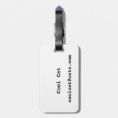 Étiquette À Bagage Chat cool avec lunettes de soleil (Dos Vertical)