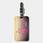 Étiquette À Bagage Chat Cool tendance Fille Whimsical - Personnalisé (Devant Vertical)