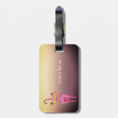 Étiquette À Bagage Chat Cool tendance Fille Whimsical - Personnalisé (Dos Vertical)