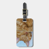 Étiquette À Bagage Chat couché (Devant Vertical)