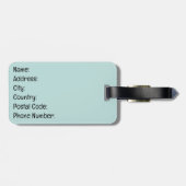 Étiquette À Bagage Chat Cute Kawaii lisant un livre (Dos horizontal)