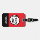 Étiquette À Bagage Chat dans la chose Casquette une chose deux - chos (Devant horizontal)