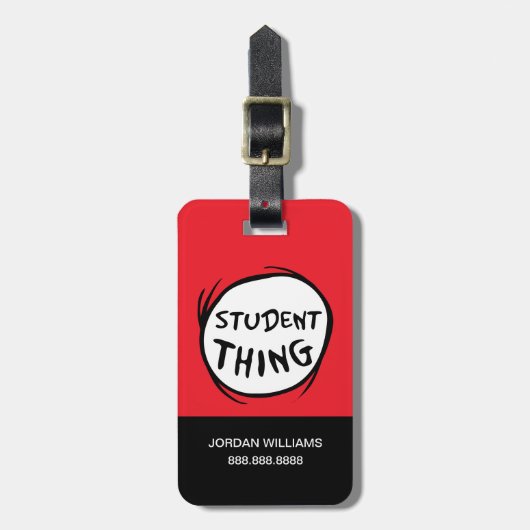 Étiquette À Bagage Chat dans la chose Casquette une chose deux chose (Devant Vertical)