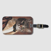Étiquette À Bagage Chat dans la veste à fumer (Devant Horizontal)