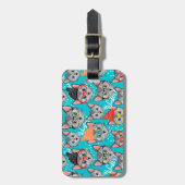 Étiquette À Bagage Chat dans le casquette (Devant Vertical)